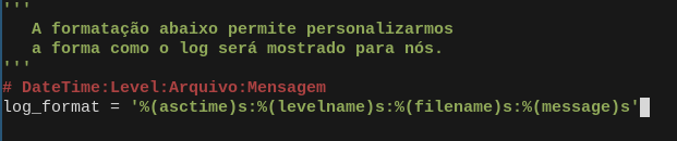Formatação Log